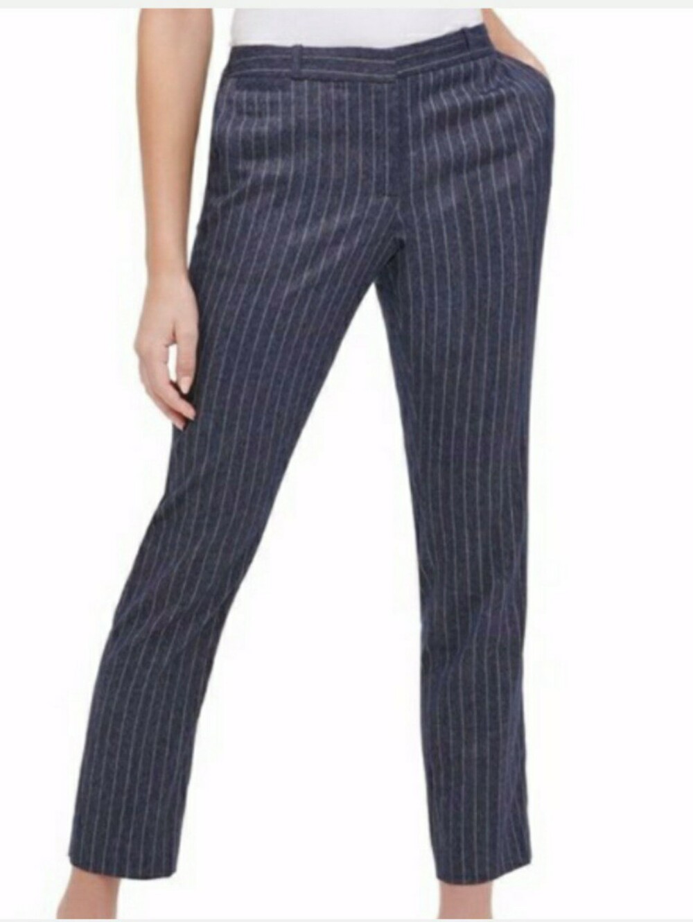 Tommy Hilfiger Black Pin-Stripe Pants Slacks Women's Size 12
